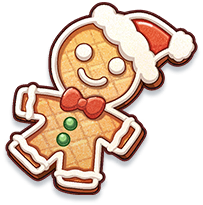 Snowish Gingerbread Cookie